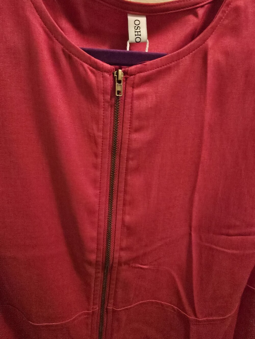 OSOPLIVE Sleeveless Red Maxi Dress with Front Zip XL NWT - Picture 4 of 13